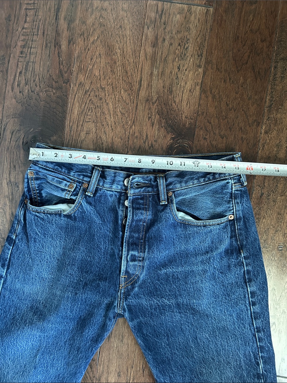 Levi's Men's 501 32x30 Classic Straight Leg Jeans - Blue - Picture 7 of 7